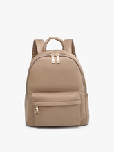 BP2172 Phina Backpack w/ Front Zip Pocket: FCN-Bk/Lt. Grey