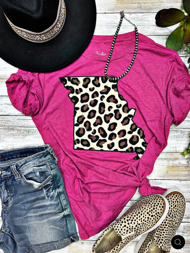 Leopard print Missouri tee