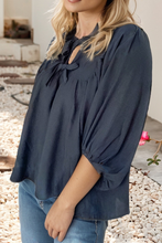 Bow Tie 3/4 Sleeve Blouse