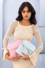 M1785 Tara Double Zip Crossbody Bag/Wristlet: Bubblegum