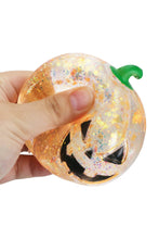 Halloween Jack-o-Lantern Pumpkin Glittery Maltose Squishy: ASSORTED / ONE SIZE