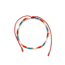 Colombian Thin Beaded Pull Tie Bracelet