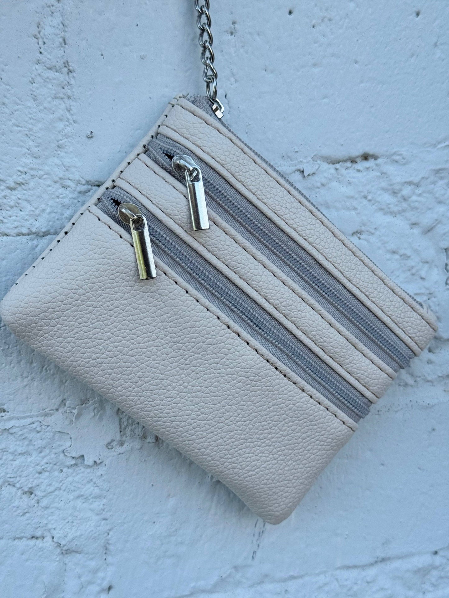 Double Zip Wallet: Tan