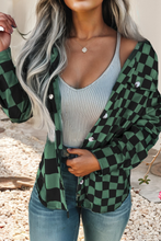 Checkerboard Shacket: Green