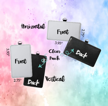 Custom Design Request ID Badge Holder, School ID, Work ID: Vertical