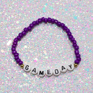 Gameday Beaded Bracelets: Red GAMEDAY