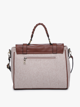 M1944 Harlow Aztec Embroidered Satchel: Taupe/Mint