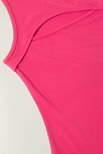 Ribbed One Shoulder Bodysuit: Fuchsia