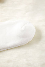LDC Leopard Striped Detail Ribbed Cuffs Womens Socks: White / ONE SIZE