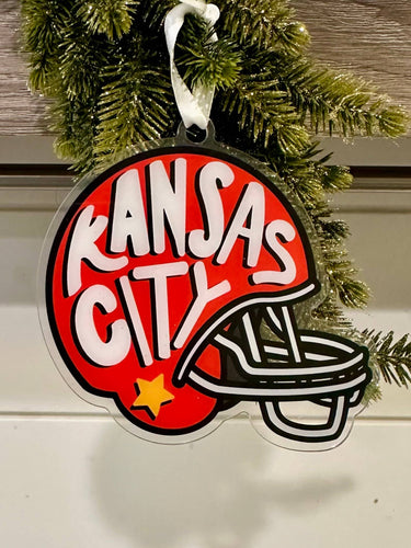Kansas City Acrylic Ornaments: Kansas City Helmet