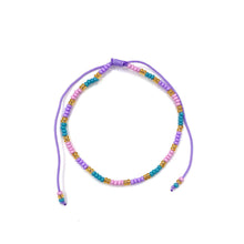 Colombian Thin Beaded Pull Tie Bracelet