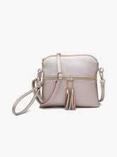 M1785 Tara Double Zip Crossbody Bag/Wristlet: Bubblegum