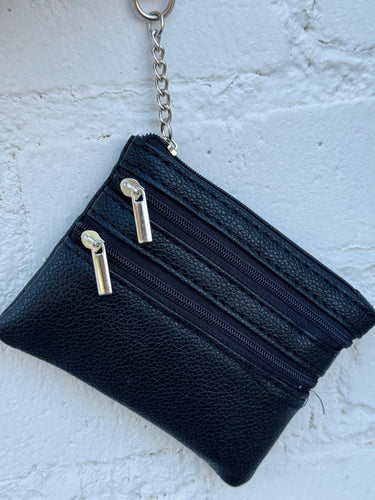 Double Zip Wallet: Black