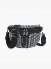 Kai Rhinestone Belt Bag – Long Strap Crossbody | EH2565 : Black