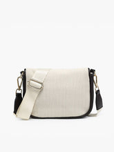 Serena Two-Tone Crossbody Bag – Nylon Strap | M2587 : Black/White