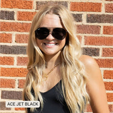 ACE - Unisex Aviator Sunglasses – Polarized Hair-Friendly: Jet Black