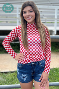 Pep Rally Mesh Top Red: 3X