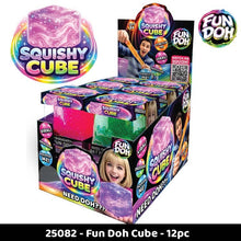 Fun Doh Squish & Squeeze Sparkle Cube Fidget Toy- 12/Display: Wholesale Price