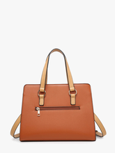 PP2048 Lexie Two-Tone Lion Satchel w/ Wallet: Fuchsia