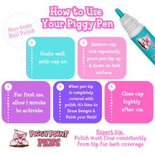 Twirly Teal Piggy Paint Pen - Kids Non-toxic Nail Polish: Default Title