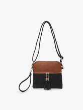 M1785 Tara Double Zip Crossbody Bag/Wristlet: Bubblegum