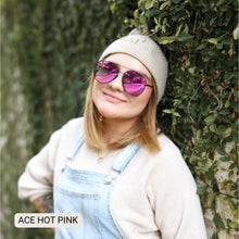 ACE - Unisex Aviator Sunglasses – Polarized Hair-Friendly: Cheetah