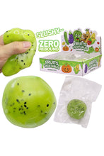 Green Kiwi Granular Slushy Filled Zero Rebound TPR Squishy: GREEN / ONE SIZE