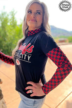 Pep Rally Mesh Top Red & Black: XL