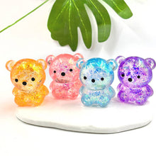 Glitter Gummy Bear Maltose Squishy Stress Toy: Random