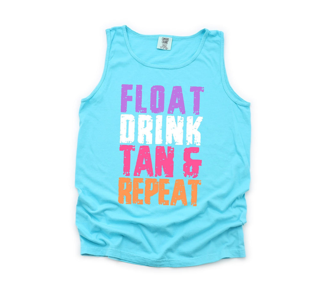 Float drink tan & repeat tank
