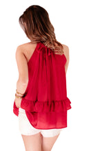 Zoey ruffle halter