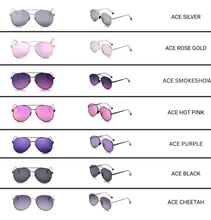 ACE - Unisex Aviator Sunglasses – Polarized Hair-Friendly: Cheetah