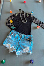 Checked In Black Mesh Top: M