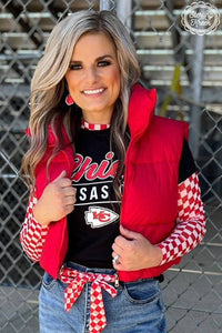 Pep Rally Mesh Top Red: 3X