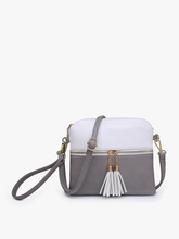 M1785 Tara Double Zip Crossbody Bag/Wristlet: Bubblegum