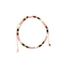Colombian Thin Beaded Pull Tie Bracelet