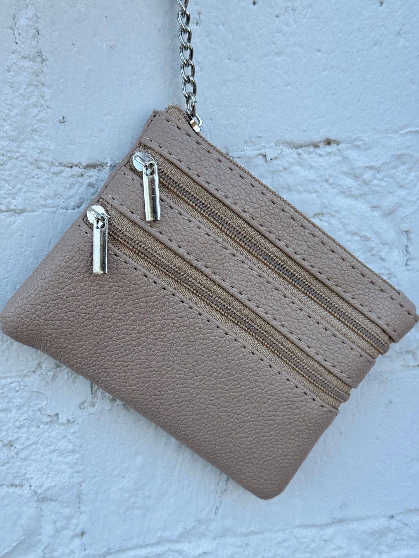 Double Zip Wallet: Tan