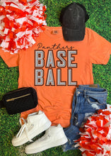 Block Letter Custom Baseball Tee (BASEBALL1041-DTF-TEE): Red / Medium