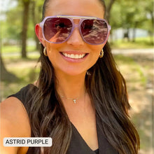 Astrid - Women's Oversized Aviator Sunglasses: Black