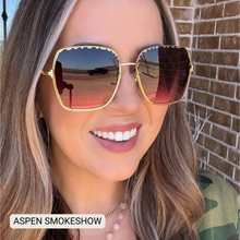 Aspen - Women's Oversized Square Frame Sunglasses: Smokeshow
