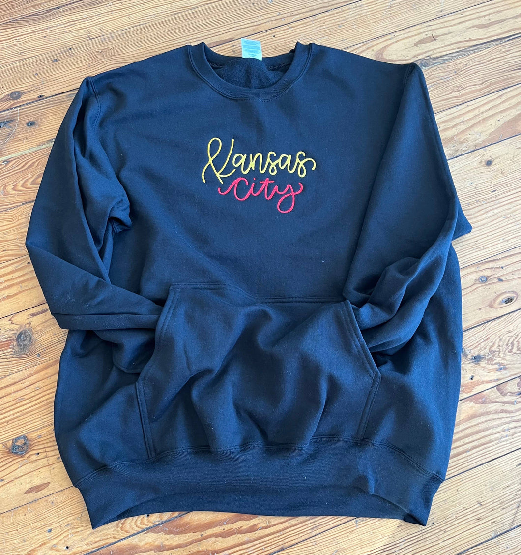 KC Embroidered Pocket Crewneck