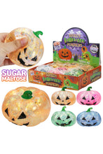 Halloween Jack-o-Lantern Pumpkin Glittery Maltose Squishy: ASSORTED / ONE SIZE