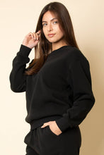 Classic Poly Fleece Crewneck Pullover: BLACK / M