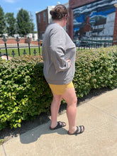 Smocked waistband shorts-lt mustard