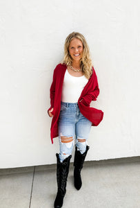 Lola cardigan-Magenta red