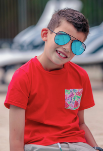 Kids in the summertime pocket tee