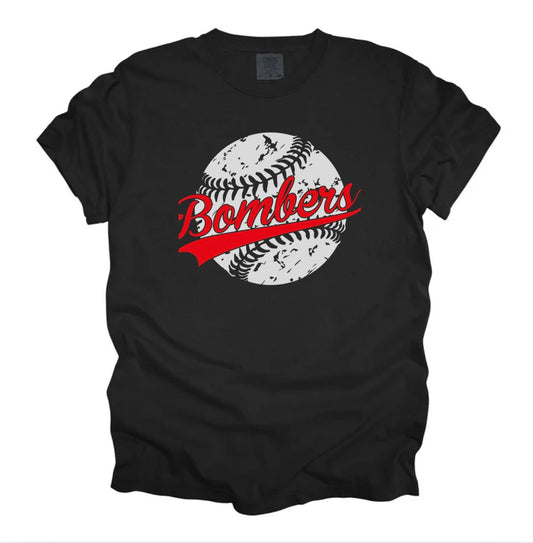 Bombers distressed baseball