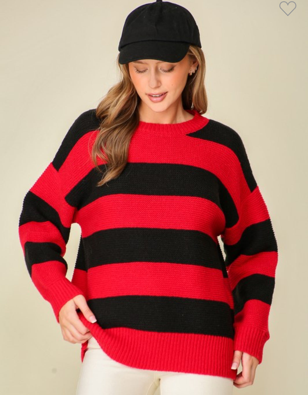 Everyday striped game day sweater