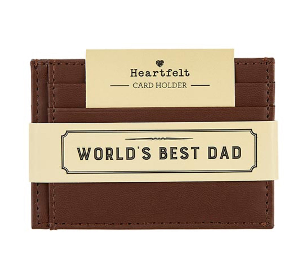 Worlds best dad card holder