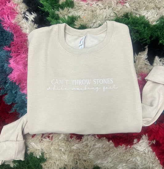 Can’t throw stones while washing feet